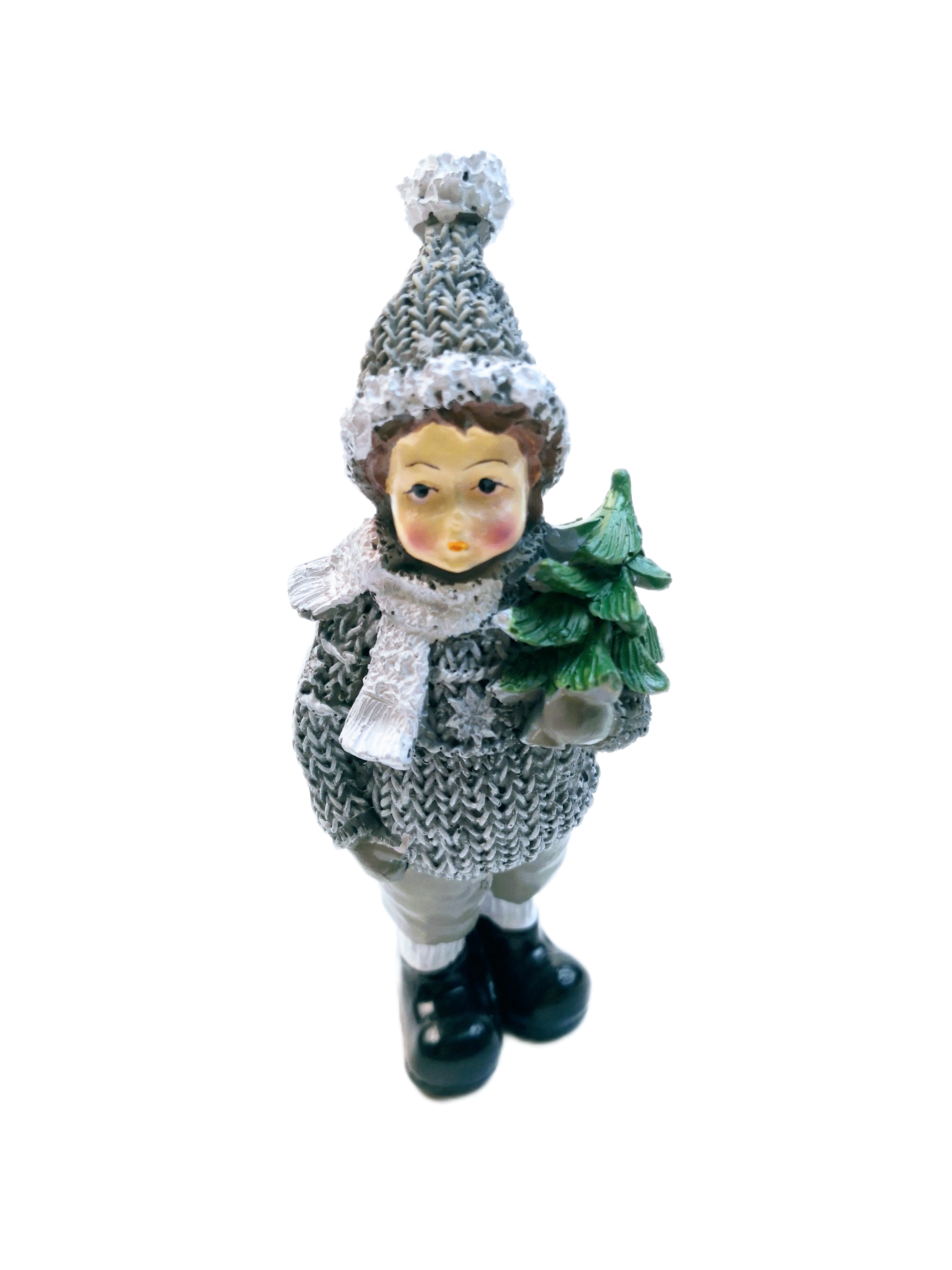 Kötött ruhás szürke 11,5 cm Kisfiú