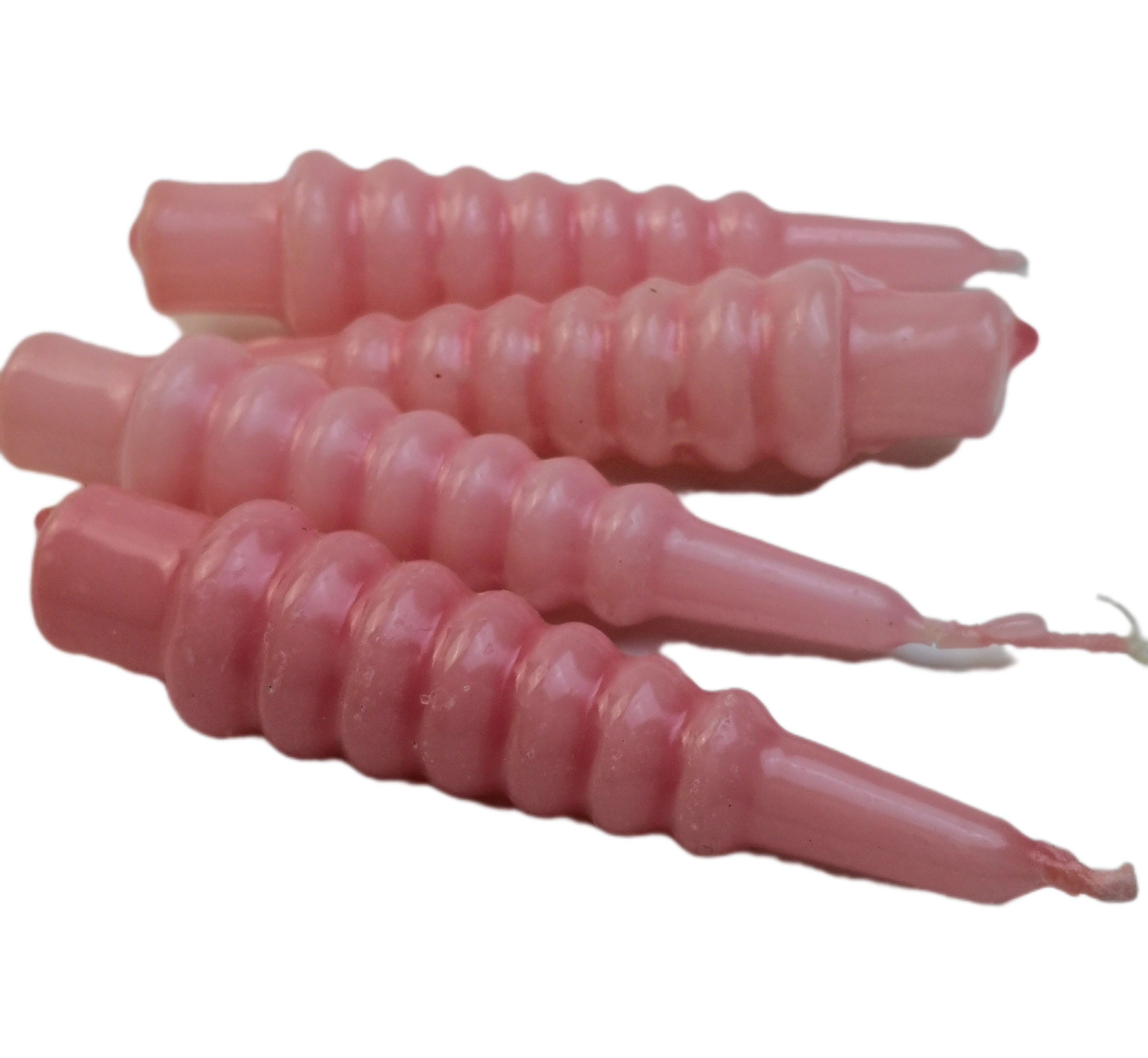 Csavart gyertya 9 cm Rózsaszín 
