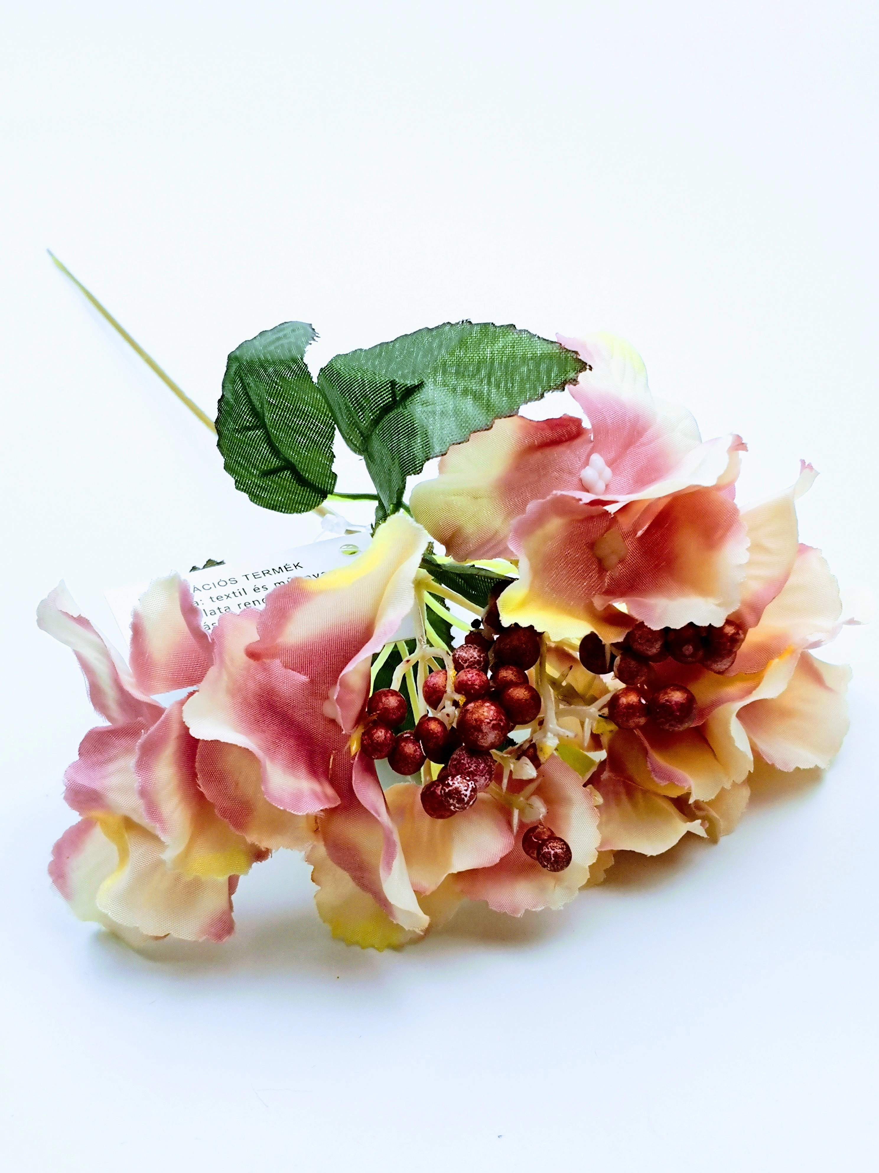 Hortenzia pick 28 cm Cirmos rózsaszín 