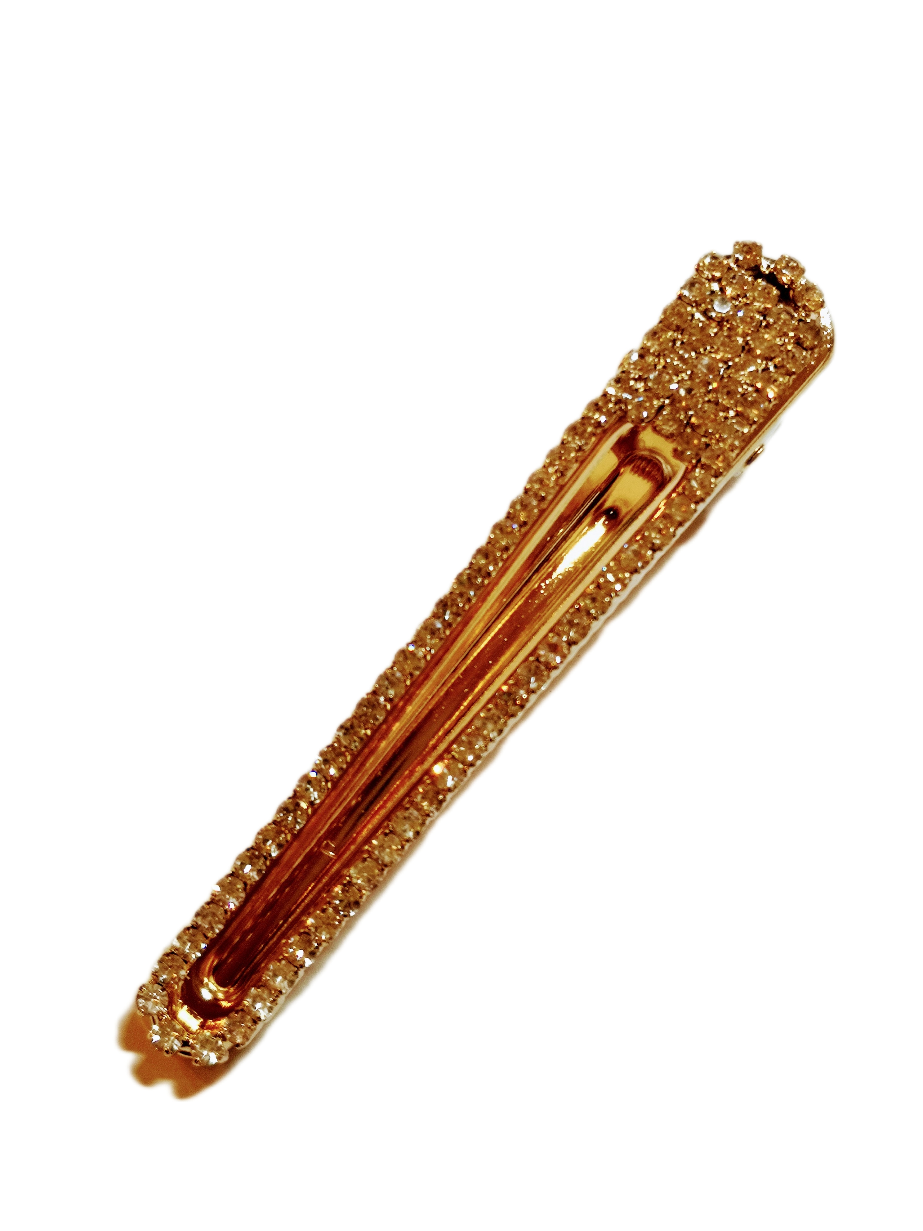 Kristályos hajcsat 8 cm Arany