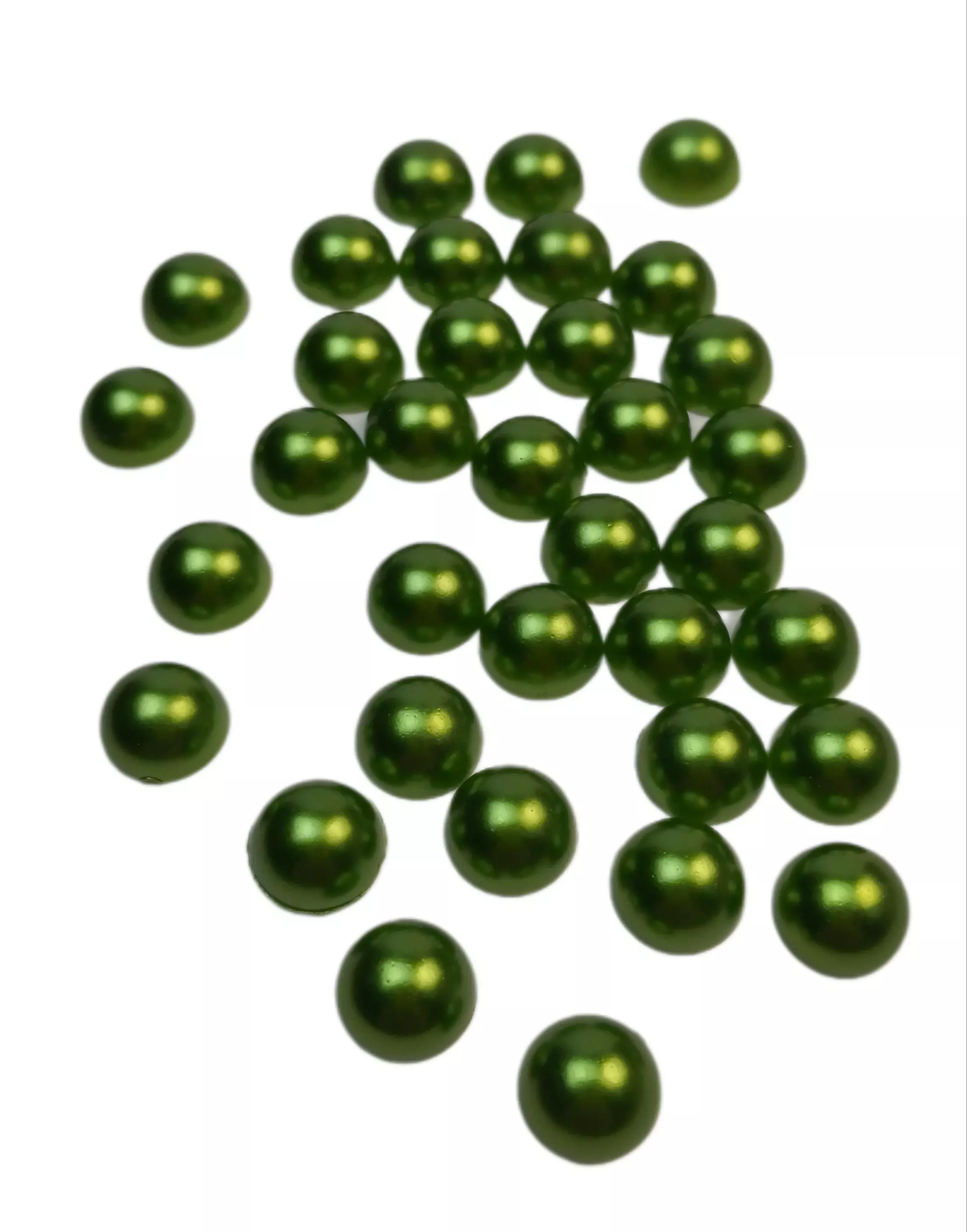 Félgyöngy 10 mm 50 db Zöld