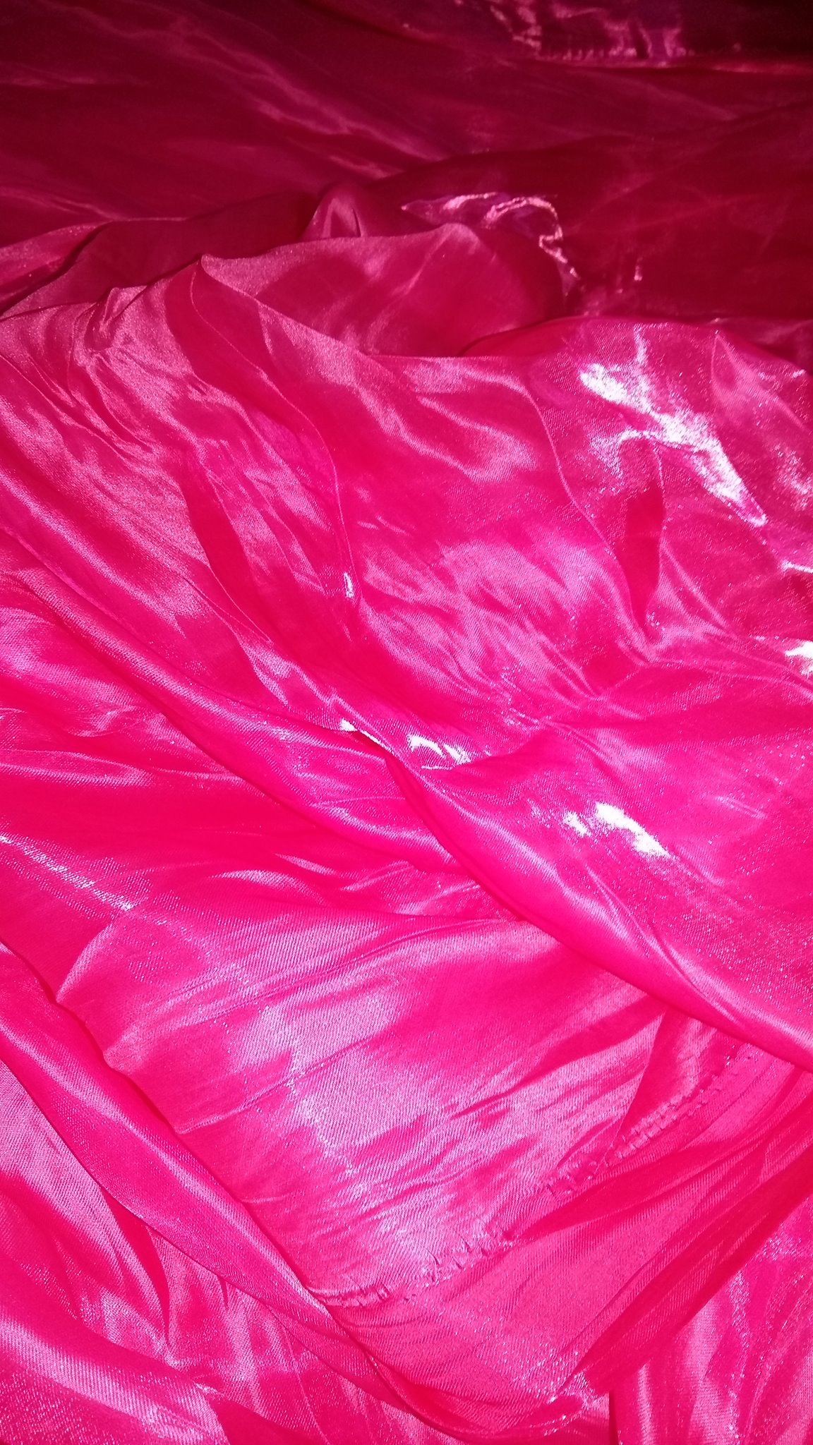 Szatén-organza anyag 150cm x 2Méter Élénk rózsaszín