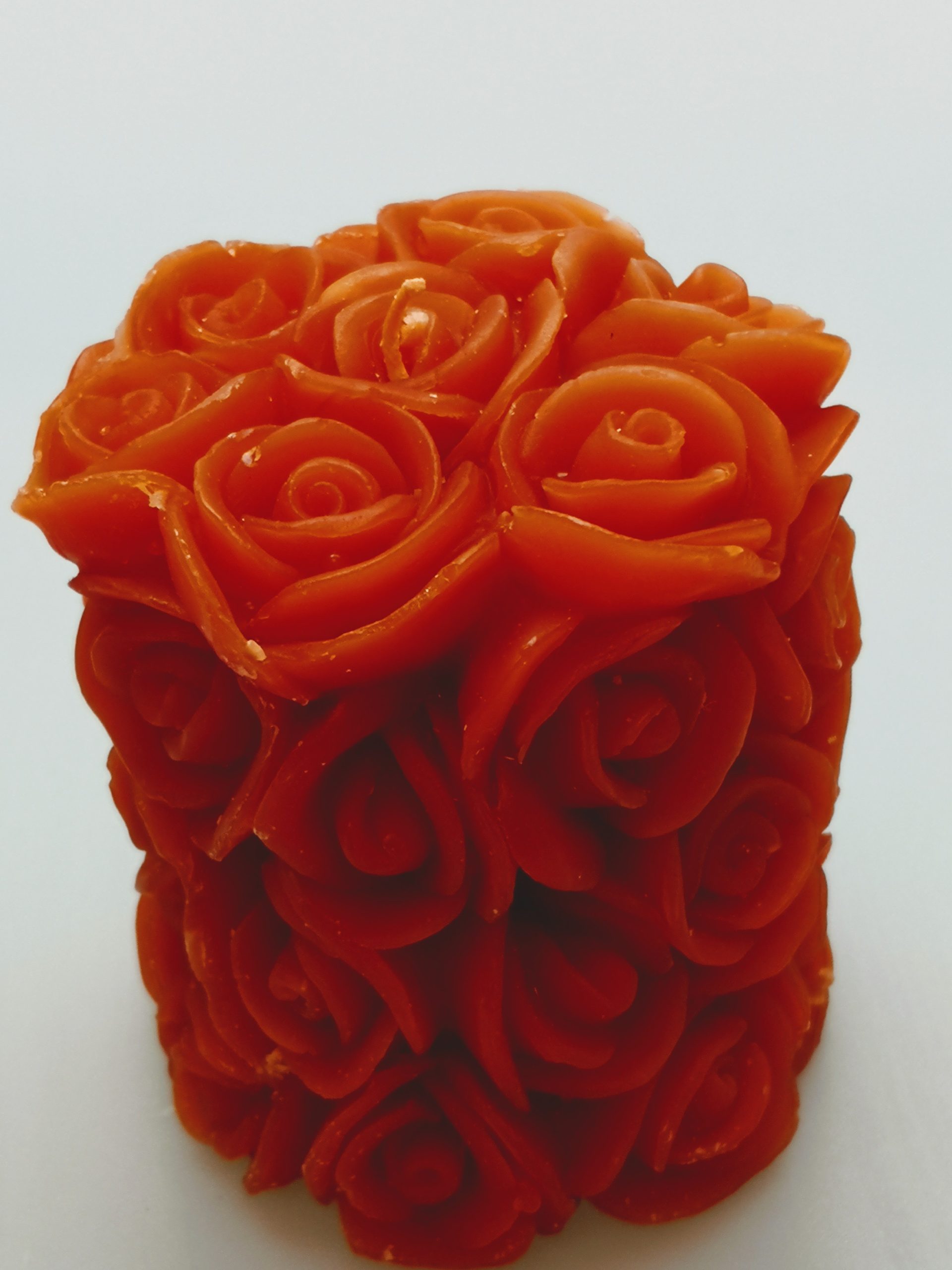 Illatos rózsagyertya 6x8 cm Vörös