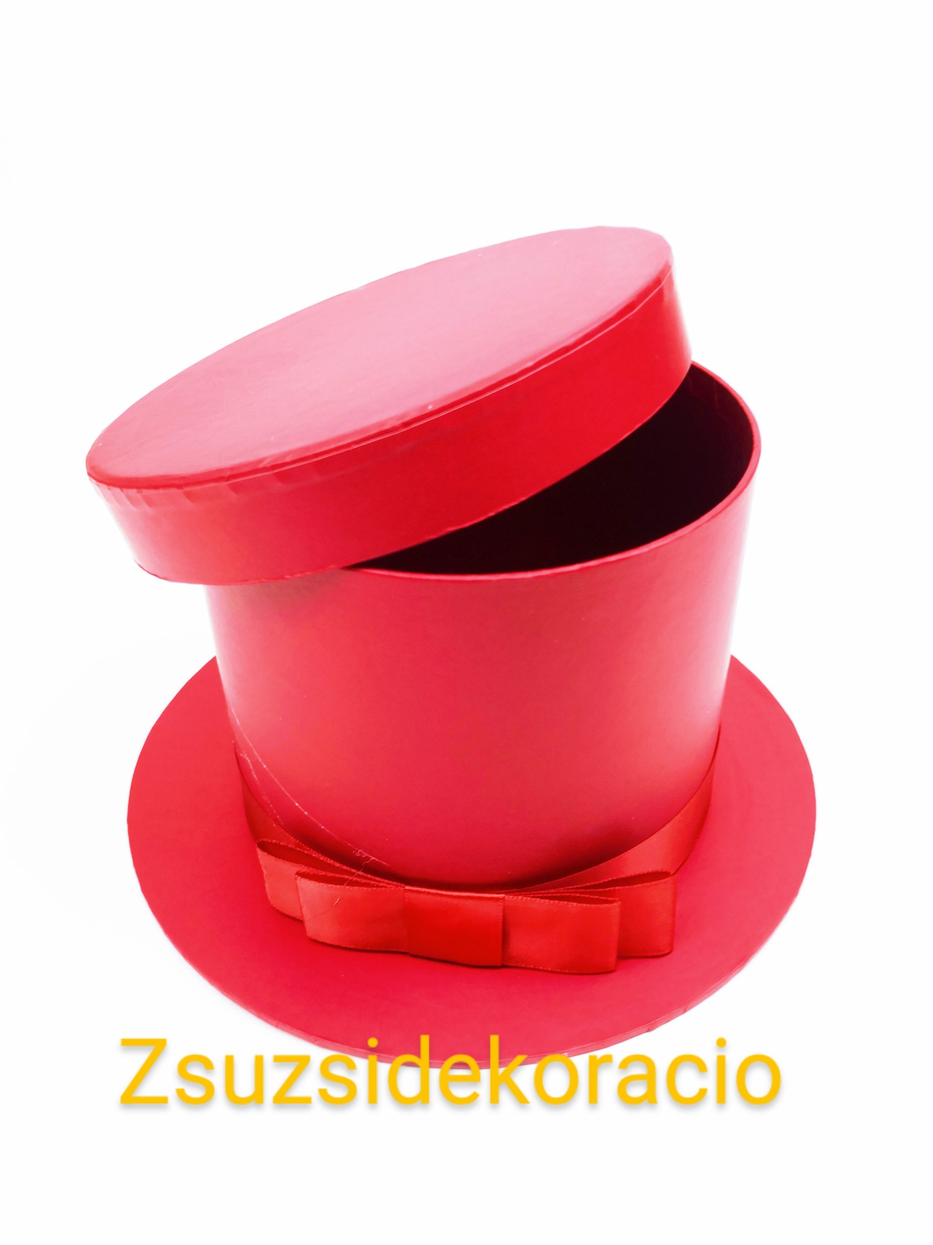 Cilinder doboz 22x13x15,5 cm Piros