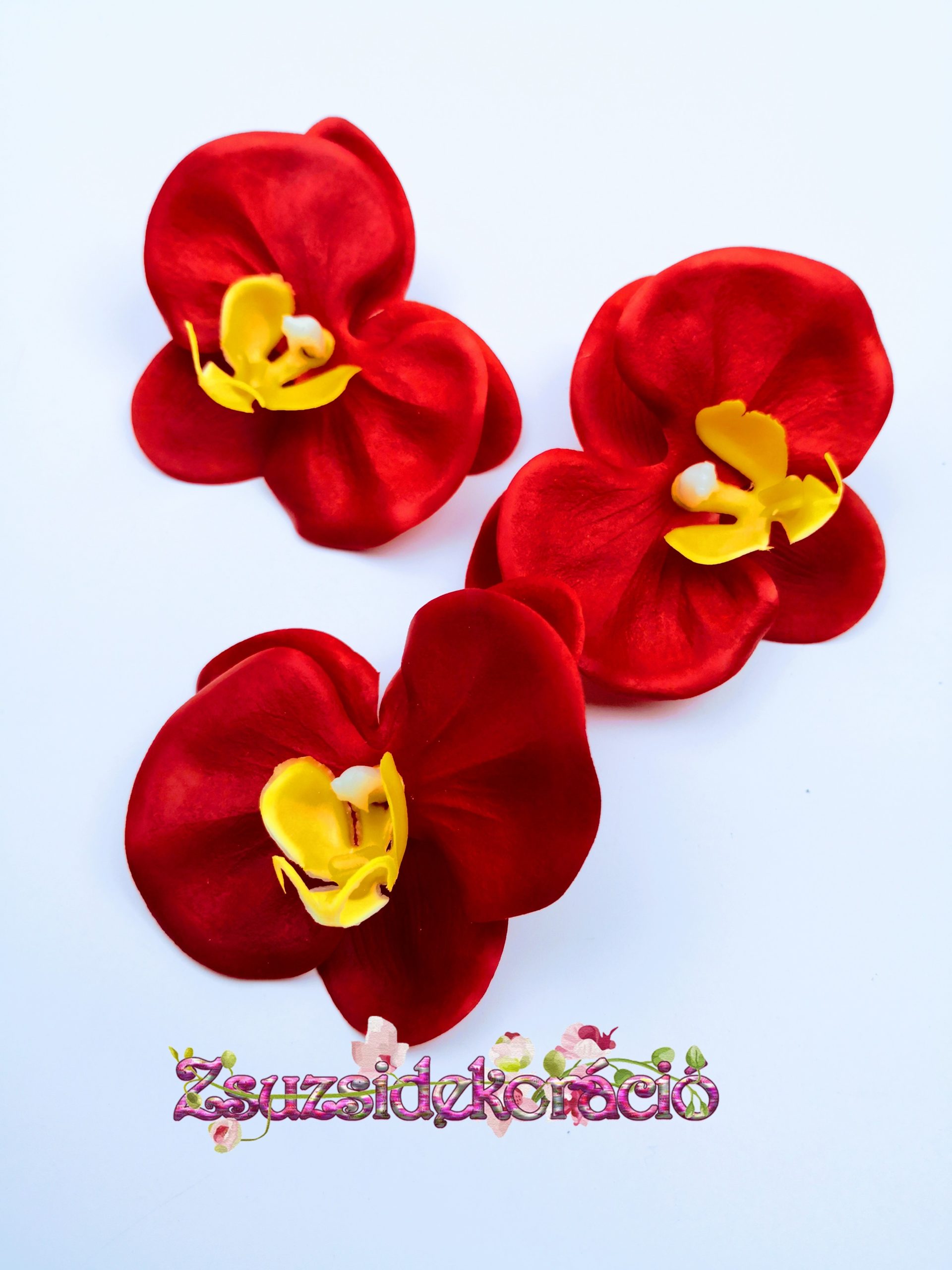 Szappan orchideafej 9x7 cm Piros