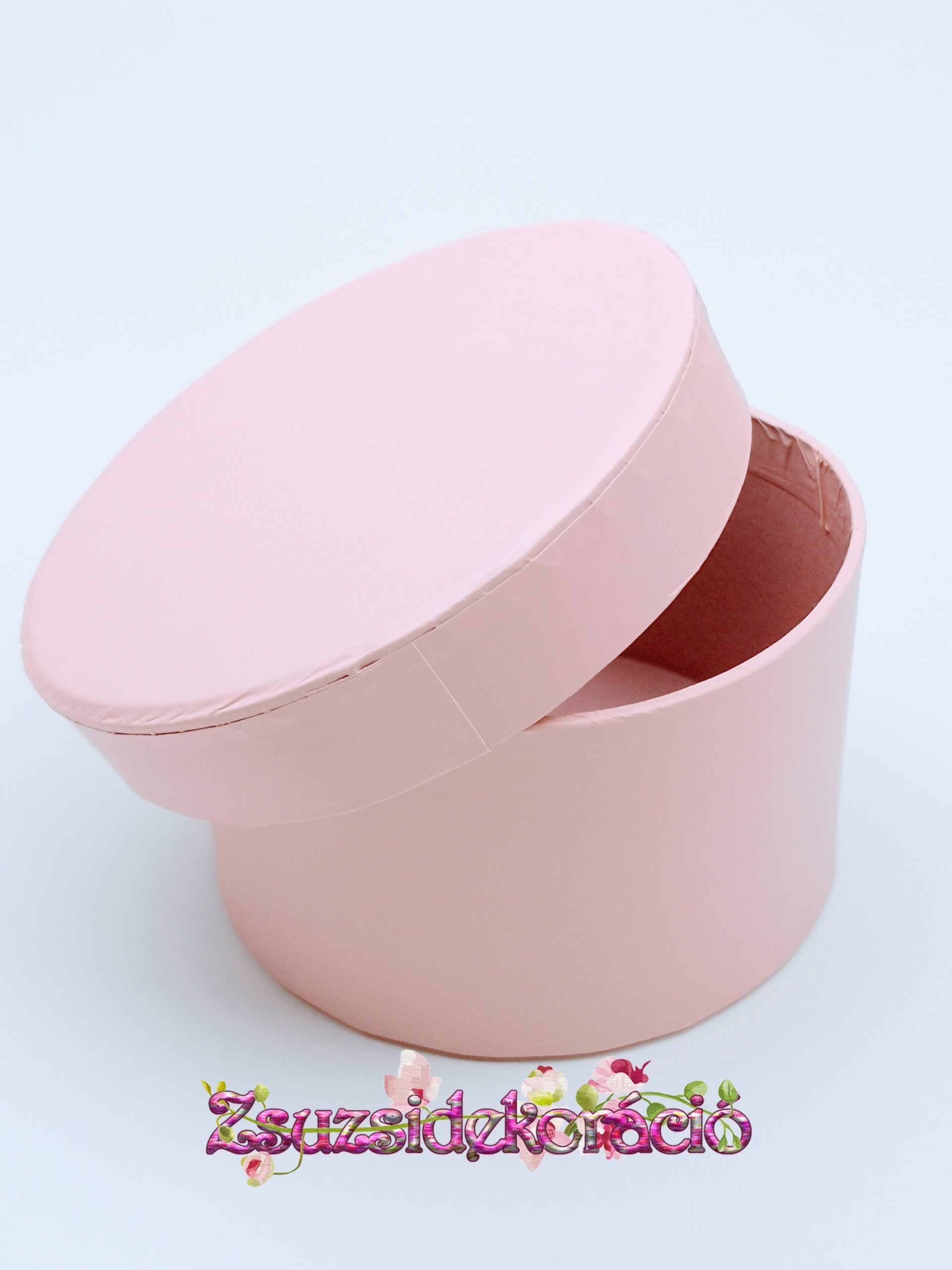 1 db-os kerek doboz 10,5×6,2 cm Rózsaszín