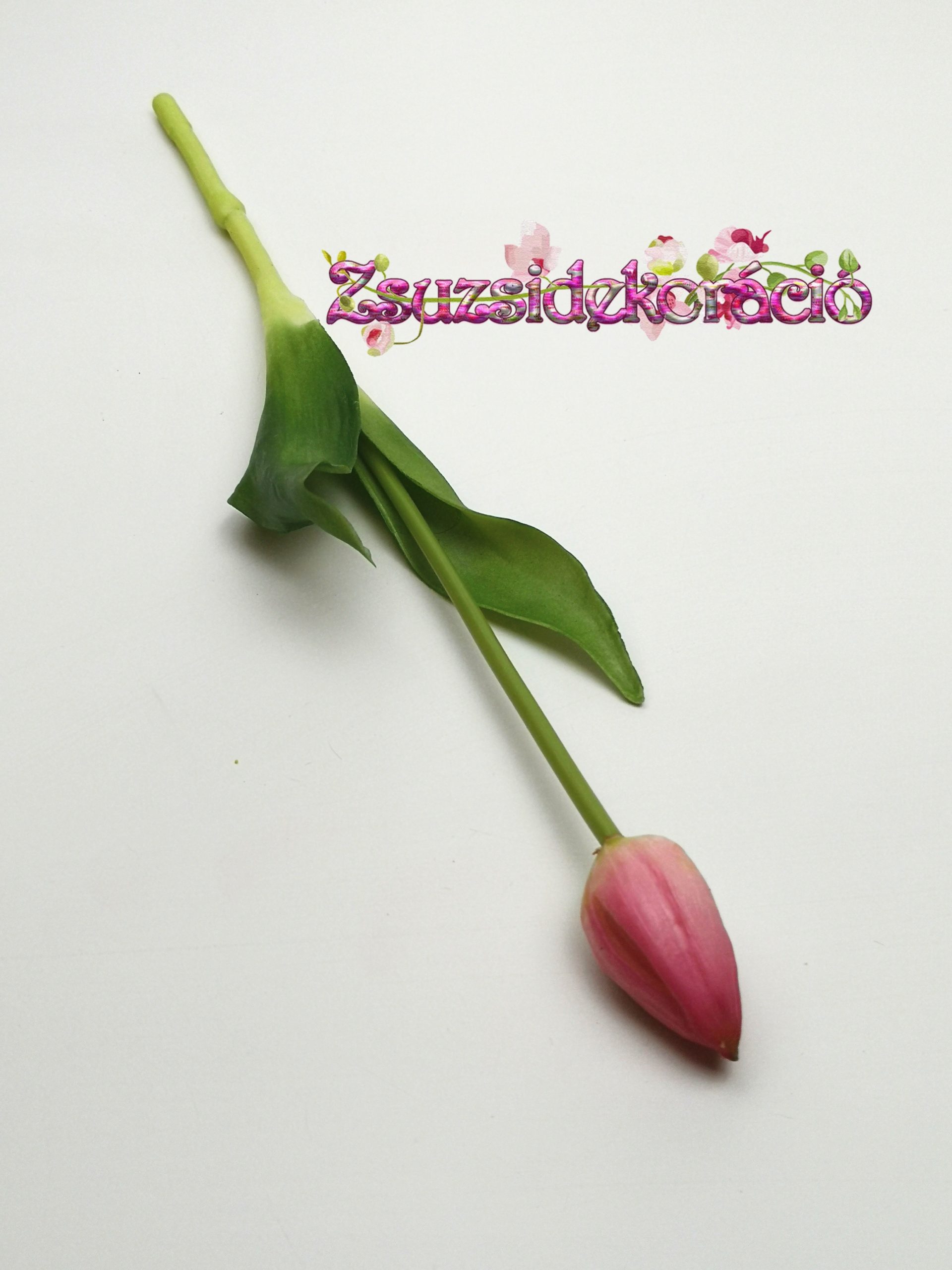 Gumi tulipán nagy bimbós 37 cm Rózsaszín
