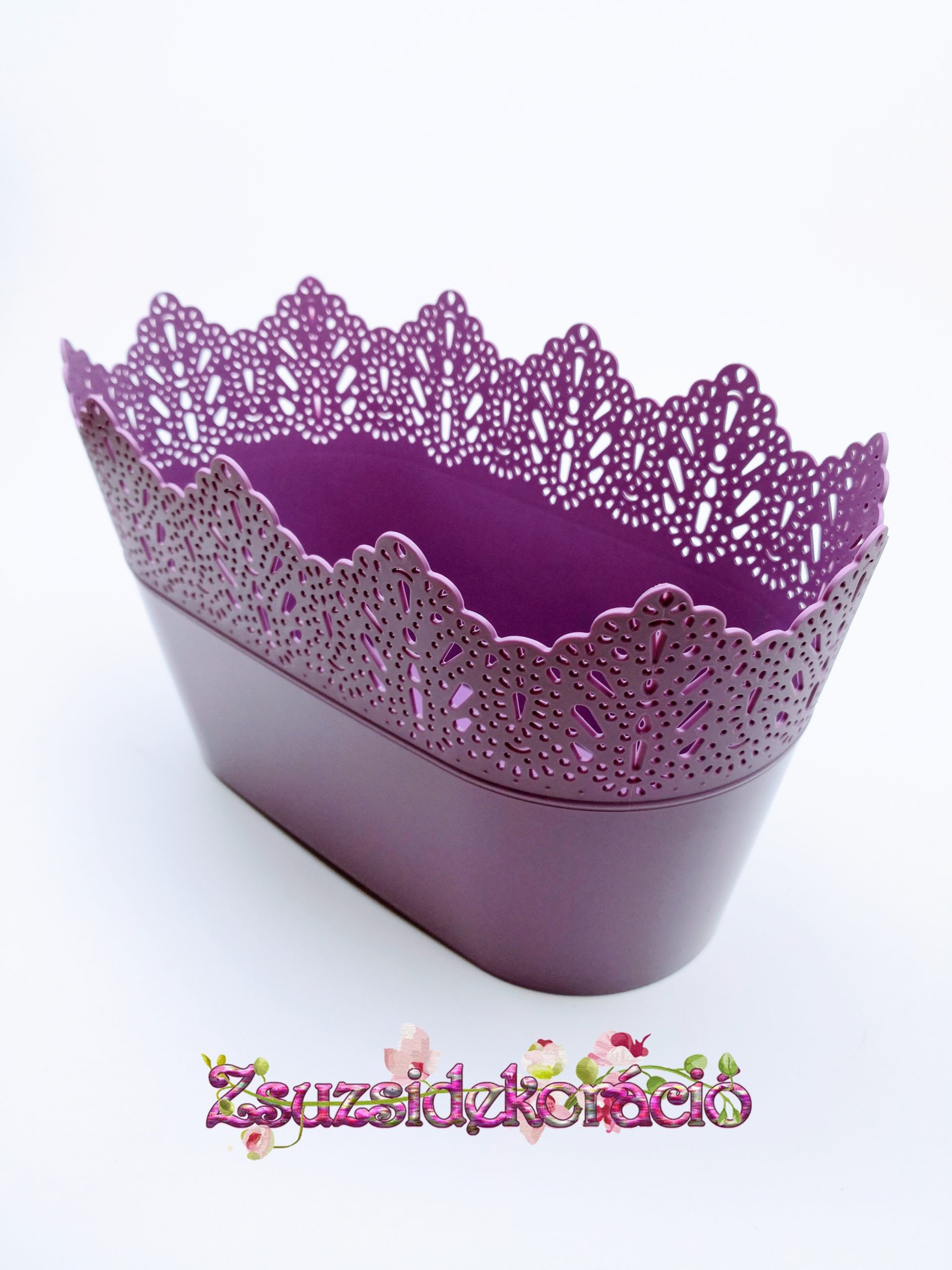 Műanyag virágláda 27x13x16 cm Lila