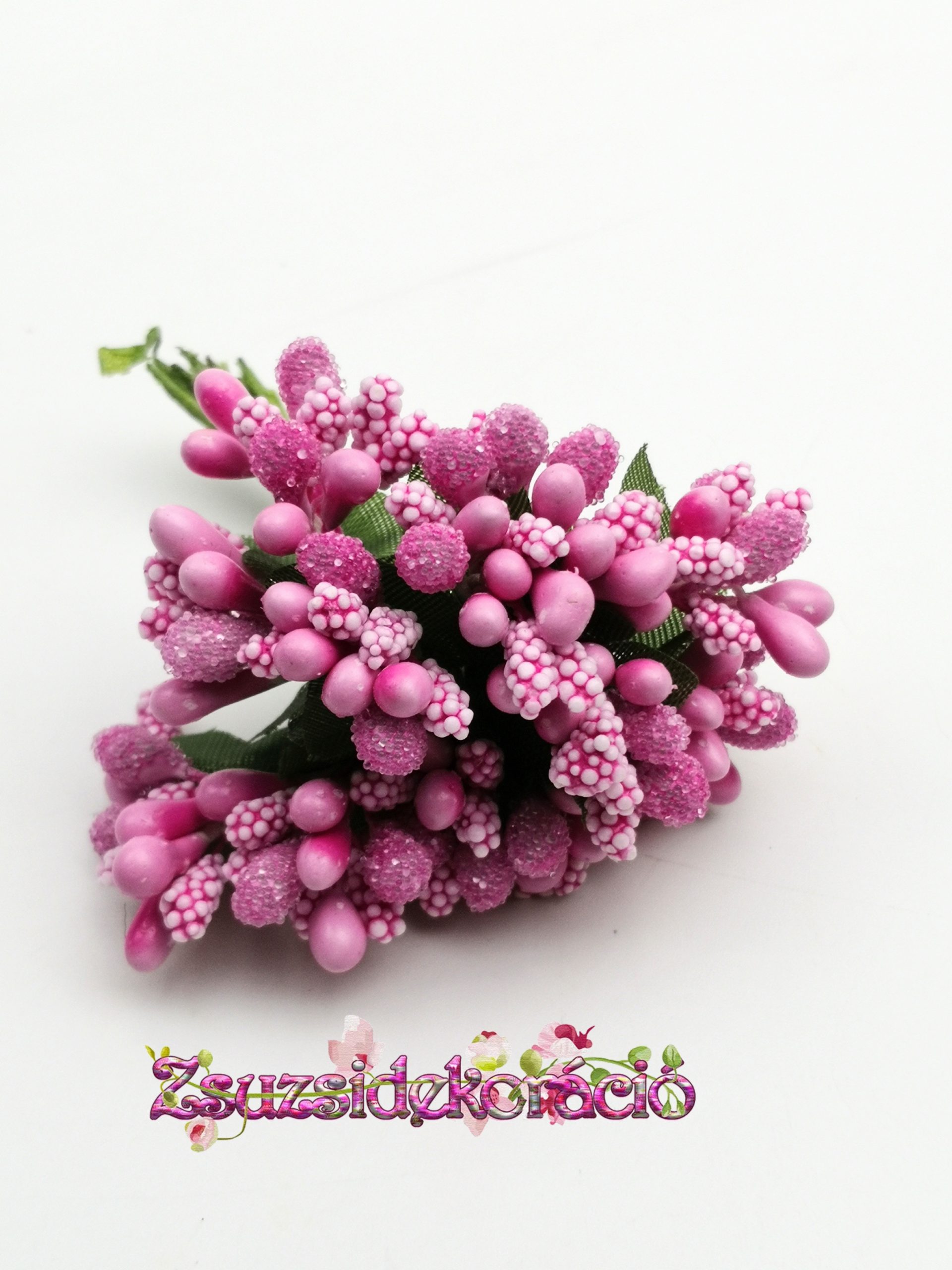 Mini bogyós csokor 9 cm Rózsaszín