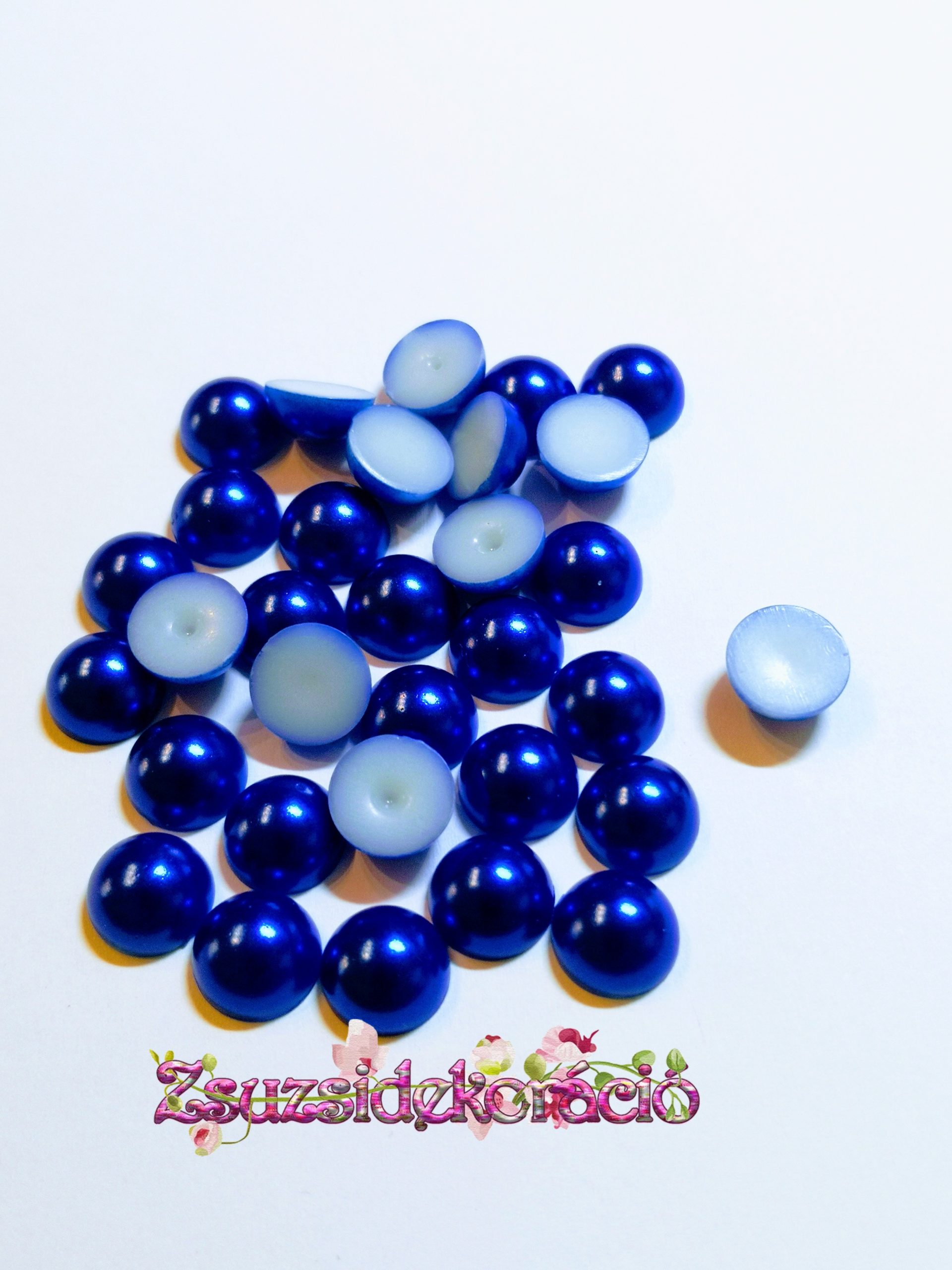Félgyöngy 10 mm 200 db Királykék